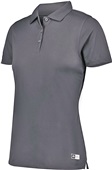Russell Ladies Essential Short Sleeve Polo Shirt (WL,WS -Maroon), (WXL -Stealth) STEALTH Pocket