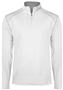 Youth 1/4 Zip Sports Jacket (Black,Graphite,Navy,Red,Royal,SIlver,White) WH/SI - WHITE/SILVER Pocket