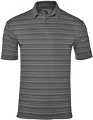 Adult Horizontal Stripe Polo Shirt (Silver,Red,Royal,Navy,Graphite,Black) BKST - BLACK STRIPE Pocket
