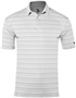 Adult Horizontal Stripe Polo Shirt (Silver,Red,Royal,Navy,Graphite,Black) SIST - SILVER STRIPE Pocket