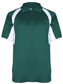 Mens Vented Polo Shirt (Black,Forest,Maroon,Navy,Red,Royal) FS/WH - FOREST/WHITE Pocket