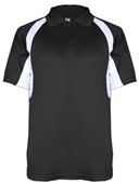 Mens Vented Polo Shirt (Black,Forest,Maroon,Navy,Red,Royal) BK/WH - BLACK/WHITE Pocket