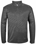 Adult Line Embossed 1/4 Zip Jacket (Black,Graphite,Navy,Red,Royal) BKLE - BLACK LINE EMBOSSED Pocket