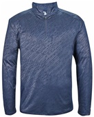 Adult Line Embossed 1/4 Zip Jacket (Black,Graphite,Navy,Red,Royal) NYLE - NAVY LINE EMBOSSED Pocket