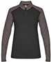 Womens 1/4 Zip Long Sleeve Pullover Shirt (BK,Forest,Graphite,Pink,Navy,Red,Royal BLACK/BLACK TONAL BLEND Pocket