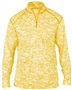 Adult 1/4 Zip Pullover Long Sleeve Shirt GDBL - GOLD BLEND Pocket