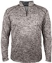 Adult 1/4 Zip Pullover Long Sleeve Shirt GRBL - GRAPHITE BLEND Pocket