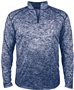 Adult 1/4 Zip Pullover Long Sleeve Shirt NYBL - NAVY BLEND Pocket