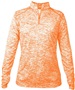 Womens 1/4 Zip Jacket  BOBL - BURNT ORANGE BLEND Pocket