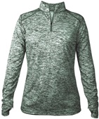 Womens 1/4 Zip Jacket FSBL - FOREST BLEND Pocket