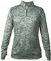 Womens 1/4 Zip Jacket FSBL - FOREST BLEND Pocket