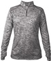 Womens 1/4 Zip Jacket  GRBL - GRAPHITE BLEND Pocket