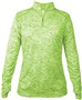 Womens 1/4 Zip Jacket  LMBL - LIME BLEND Pocket