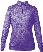 Womens 1/4 Zip Jacket PUBL - PURPLE BLEND Pocket
