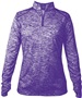 Womens 1/4 Zip Jacket  PUBL - PURPLE BLEND Pocket