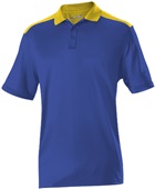 Adult Color Block Polo Shirt (Black,Navy,Red,Royal,White) RY/GD - ROYAL/GOLD Pocket