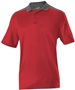 Adult Color Block Polo Shirt (Black,Navy,Red,Royal) RD/CC - RED/CHARCOAL SOLID Pocket