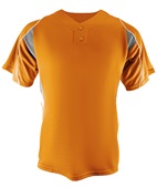 Adult & Youth 2-Button Henley Baseball Jersey (Black,Orange,Forest,Gray,Navy,Purple,Royal,Red,Sky,WT BURNT ORANGE/GREY/WHITE Pocket
