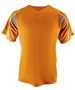 Adult & Youth 2-Button Henley Baseball Jersey (Black,Orange,Forest,Gray,Navy,Purple,Royal,Red,Sky,WT BURNT ORANGE/GREY/WHITE Pocket