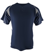 Adult & Youth 2-Button Henley Baseball Jersey (Black,Orange,Forest,Gray,Navy,Purple,Royal,Red,Sky,WT NAVY/GRAY/WHITE Pocket
