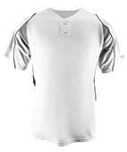 Adult & Youth 2-Button Henley Baseball Jersey (Black,Orange,Forest,Gray,Navy,Purple,Royal,Red,Sky,WT WHITE/GRAY/BLACK Pocket