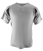 Adult & Youth 2-Button Henley Baseball Jersey (Black,Orange,Forest,Gray,Navy,Purple,Royal,Red,Sky,WT GRAY/BLACK/WHITE Pocket