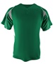 Adult & Youth 2-Button Henley Baseball Jersey (Black,Orange,Forest,Gray,Navy,Purple,Royal,Red,Sky,WT DARK GREEN/GRAY/WHITE Pocket