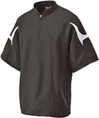 Youth Aero-Tec 2-Color, Pocketed, Short Sleeve Pullover Jacket BLACK/WHITE Pocket