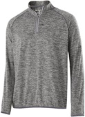 Adult Heather 1/4 Zip Long Sleeve Pullover (Yellow,Graphite,Lime,Navy,Orange,Purple) CARBON HEATHER/GRAPHITE Pocket