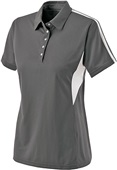  Snag Resistant Womens Polo Shirt (Black,Cardinal,Forest,Graphite,Kelly,Navy,Orange,Purple,Red.White GRAPHITE/WHITE Pocket