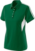 Snag Resistant Womens Polo Shirt (Black,Cardinal,Forest,Graphite,Kelly,Navy,Orange,Purple,Red.White KELLY/WHITE Pocket