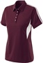  Snag Resistant Womens Polo Shirt (Black,Cardinal,Forest,Graphite,Kelly,Navy,Orange,Purple,Red.White MAROON/WHITE Pocket