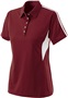  Snag Resistant Womens Polo Shirt (Black,Cardinal,Forest,Graphite,Kelly,Navy,Orange,Purple,Red.White CARDINAL/WHITE Pocket