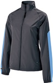 Womens Full Zip, Lightweight, Bottom Drawcord Jacket CARBON/UNIVERSITY BLUE Pocket