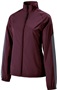 Womens Full Zip, Lightweight, Bottom Drawcord Jacket MAROON/CARBON Pocket