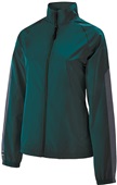 Womens Full Zip, Lightweight, Bottom Drawcord Jacket DARK GREEN/CARBON Pocket