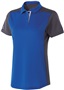 Womens 3-Button Polo Shirt (Black,Forest,Gold,Maroon,Navy,Orange,Royal,Red,White) ROYAL/CARBON/WHITE Pocket