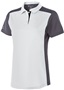 Womens 3-Button Polo Shirt (Black,Forest,Gold,Maroon,Navy,Orange,Royal,Red,White) WHITE/CARBON/BLACK Pocket