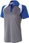 Womens Snag-Resistant Polo Shirt (Graphite with Black,Carbon,Forest,Maroon,Navy,Royal,Red) GRAPHITE/ROYAL/WHITE Pocket