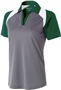 Womens Snag-Resistant Polo Shirt (Graphite with Black,Carbon,Forest,Maroon,Navy,Royal,Red) GRAPHITE/FOREST/WHITE Pocket