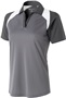 Womens Snag-Resistant Polo Shirt (Graphite with Black,Carbon,Forest,Maroon,Navy,Royal,Red) GRAPHITE/CARBON/WHITE Pocket