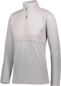 Womens Half-Zip Heather Pullover (Black,Forest,Maroon,Navy,Royal,Red,Silver) SILVER HEATHER/SILVER Pocket