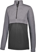 Womens Half-Zip Heather Pullover (Black,Forest,Maroon,Navy,Royal,Red,Silver) BLACK HEATHER/BLACK Pocket