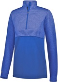 Womens Half-Zip Heather Pullover (Black,Forest,Maroon,Navy,Royal,Red,Silver) ROYAL HEATHER/ROYAL Pocket