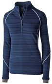 Womens Zip Pockets 1/4 Zip Tonal Pullover (Black,Carbon,Navy,Royal,Red,White) NAVY Pocket