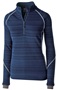 Womens Zip Pockets 1/4 Zip Tonal Pullover (Black,Carbon,Navy,Royal,Red,White) NAVY Pocket