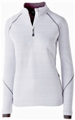 Womens Zip Pockets 1/4 Zip Tonal Pullover (Black,Carbon,Navy,Royal,Red,White) WHITE Pocket