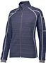 Womens Pocketed Inside & Outside Full Zip Jacket (Black,Carbon,Navy White) NAVY Pocket