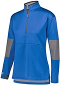 Womens Half Zip Pullover (Black,Forest,Graphite,Maroon,Navy,Royal,Red,White) ROYAL/CARBON Pocket