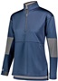 Womens Half Zip Pullover (Black,Forest,Graphite,Maroon,Navy,Royal,Red,White) NAVY/CARBON Pocket